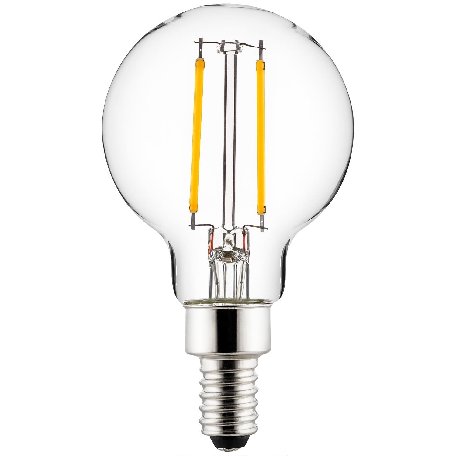 Lot/5 LED Candelabra Light Bulbs-U.L.4W-E12-120V-2700K-Dimmable-Torpedo-Clear 