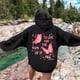 thumbnail image 4 of Sudadera con capucha Pink Palm Puff para mujer, sudadera con capucha gráfica rosa Palm Puff Sudadera preppy unisex, sudadera con capucha de gran tamaño Negro XXL, 4 of 5