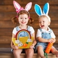 thumbnail image 6 of Kugisaki Easter Basket Bunny Baskets Woven Cotton Egg Hunt Baskets with Adorable Rabbit Storage Gifts Sweets Easter Decoration Party Gift, 6 of 6