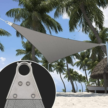 ShadeMart 30' x 30' x 30' Grey Triangle Size Super Ring Sun Shade Sail CTAWTN Canopy Awning Shades for Patio - Commercial Heavy Duty - 260 GSM - 5 Years Warranty ( We Customize Size )