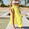 thumbnail image 2 of Maxi Skirts for Women Summer Solid Color Lace-up Side Slit Wrap Cover-up Skirts for Beach Vacation, 2 of 6