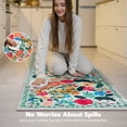 thumbnail image 4 of Joyfy Washable Floral Area Rug Non-Slip Soft Carpet with Rubber Backing for Living Room, Bedroom, Dining Room, Kids Nursery and Bedside Indoor Use, 4 of 6
