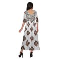 thumbnail image 4 of Moomaya Robes Imprimées à Manches 3/4 pour Femmes Vêtements Indiens Tunique Longue, 4 of 5