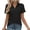 Black, variant on Tops for Women Oversized Turtleneck Short Sleeve Summer Tops Formal Loose Fit Solid Color Athletic Shirts Workout Tops for Women