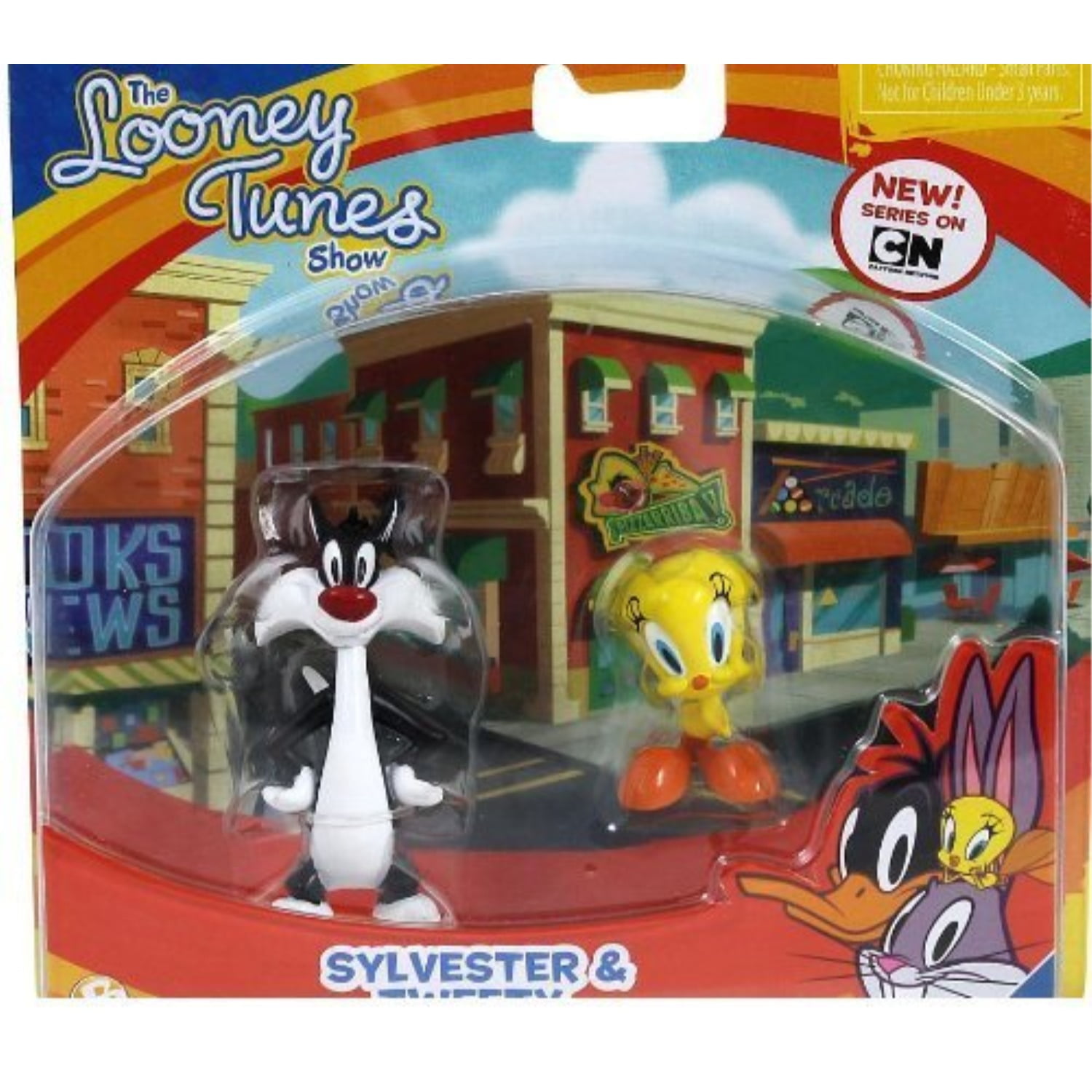 the looney tunes show figures, sylvester & tweety, 2-pack by cartoon network - Walmart.com