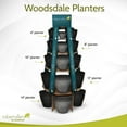 thumbnail image 4 of Robert Allen Woodsdale Ironstone 8 in. D Metal Planter Pearl, 4 of 8