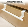 thumbnail image 7 of Trianu Stainless Steel over Door Towel Rack Bar Holders for Universal Fit on over Cabinet Cupboard Doors, White, Small, 7 of 7