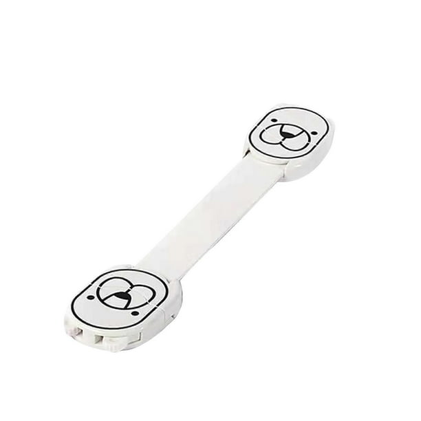 10Pcs Child Safety Strap Locks Baby Proofing Adhesive Latch Cabinet Drawer Door Blocker White