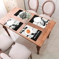 thumbnail image 6 of ZNDUO Placemats, 4 PCS Heat Resistant Stain Resistant Woven PVC Insulation Placemats, Durable Washable Elegant Table Mats for Dining-Fairy Boy Running, 18"x12", 6 of 6