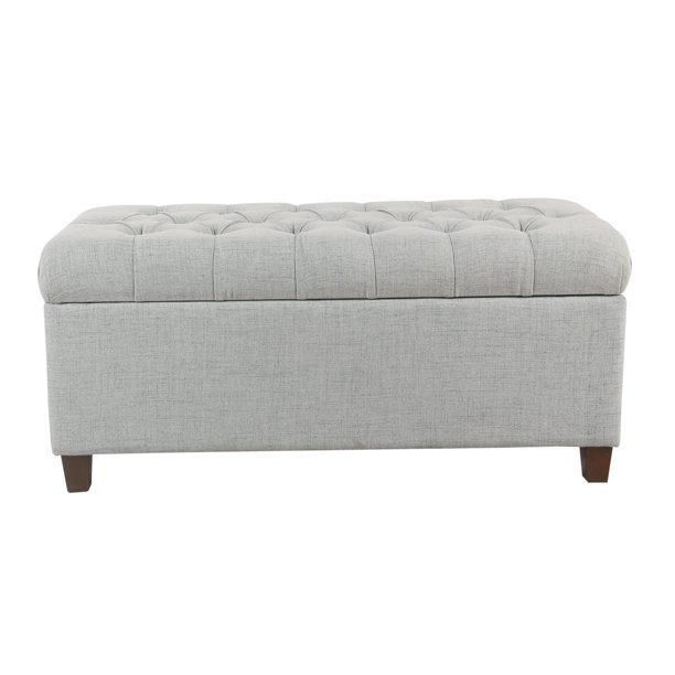 HomePop Ainsley Button Tufted Storage Bench, Multiple Colors - Walmart
