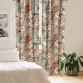 thumbnail image 2 of Ambesonne Fall Floral Curtains, Autumnal Rose Scene Art, Pair of 28"x95", Laurel Green Pale Caramel, 2 of 5