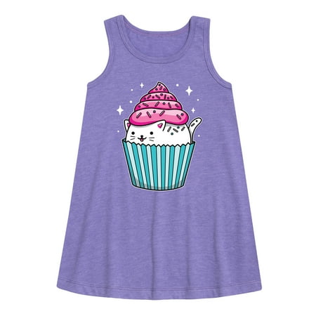 

Instant Message - Cat Cupcake - Toddler and Youth Girls A-line Dress