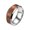 Brown, variant on Women Men's 8mm Oil Drip Fog Pine Grain Ring Stainless Steel Couple Engagement Promise High Polished Band Ring Jewelry Comfort Fit Blue Size 7