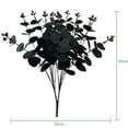 thumbnail image 5 of 1 Branch Artificial Eucalyptus Leaves, Faux Silk Eucalyptus Stems Bouquet Fake Black Plants with Total 16 Stems Arrangement for Home Party Wedding and Christmas, 5 of 8