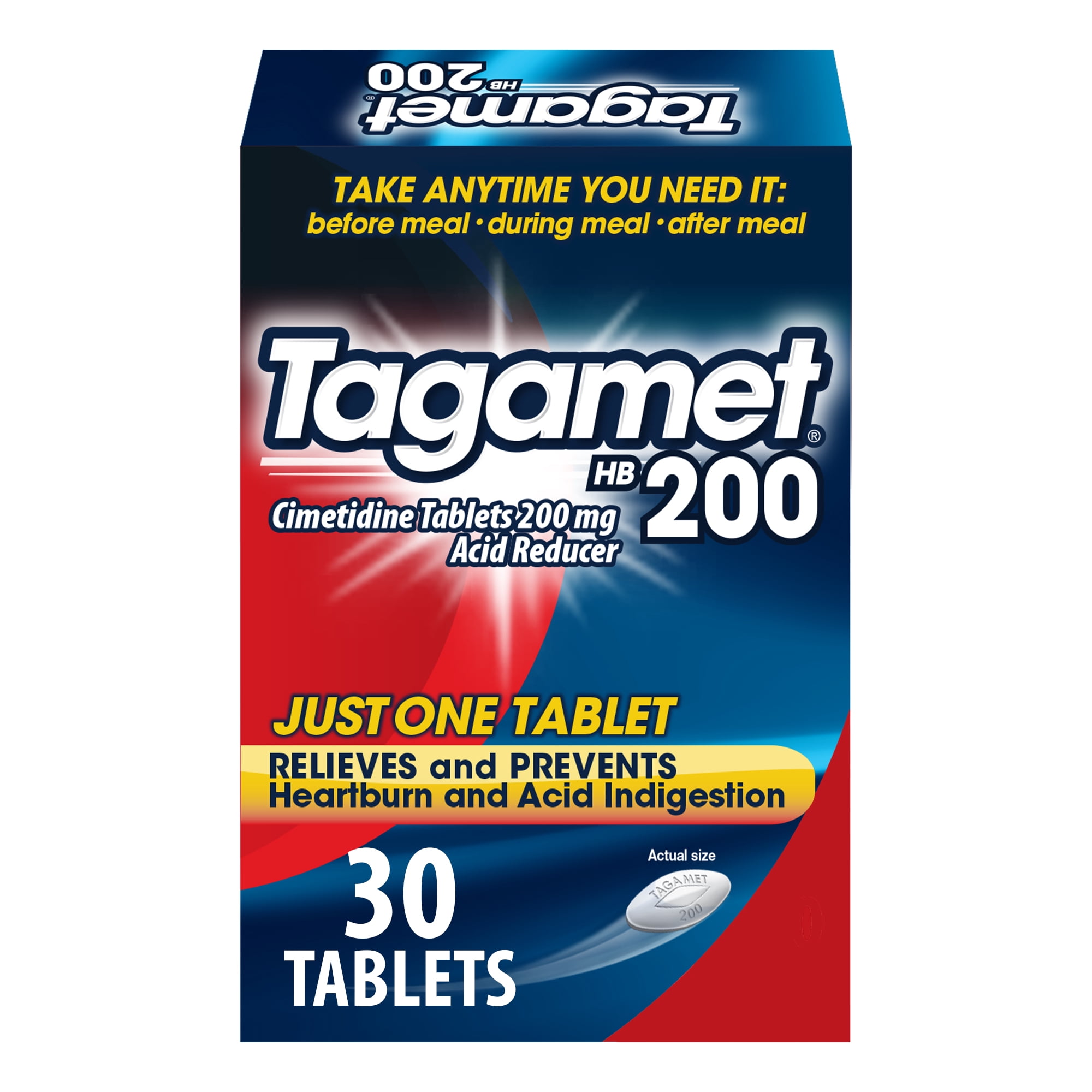 Tagamet HB 200 Acid Reducer, 200 mg tablets 30 ea (Pack of 4)