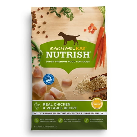 Rachael Ray Nutrish Natural Dry Dog Food, Real Chicken & Veggies Recipe, 14 lbs