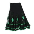 thumbnail image 1 of Falda De Baile De Salón Traje De Baile Puesta En Escena Para Mujer Verde Sunnimix falda de baile, 1 of 7