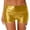 Gold, variant on CHICTRY Women's Metallic Athletic Shorts Dance Tights Summer Hot Bottoms Rave Party Club Dancewear Red M