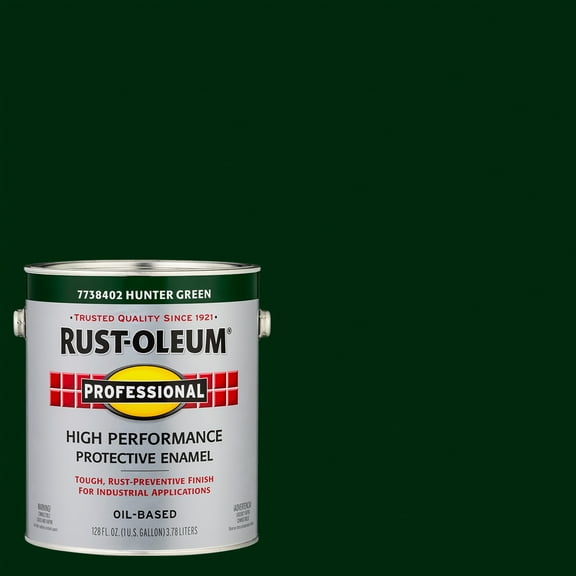 2 Pack, Hunter Green, Rust-Oleum Professional High Performance Gloss Protective Enamel Paint- Gallon