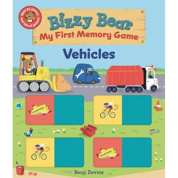 Bizzy Bear Bizzy Bear: My First Memory Game: Vehicles: (Interactive Board Book about Vehicles on a Construction Site, in a City, at, (Board Book)