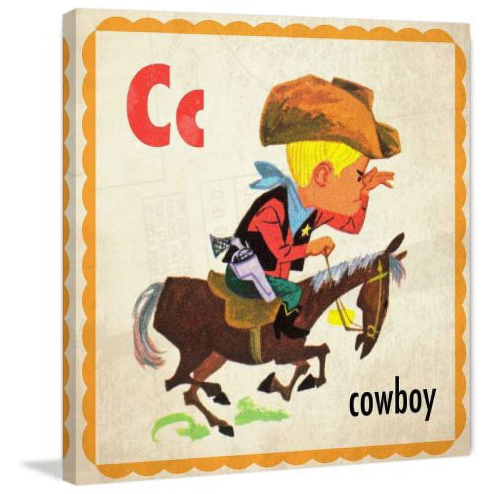 "Cowboy" Painting Print on Wrapped Canvas