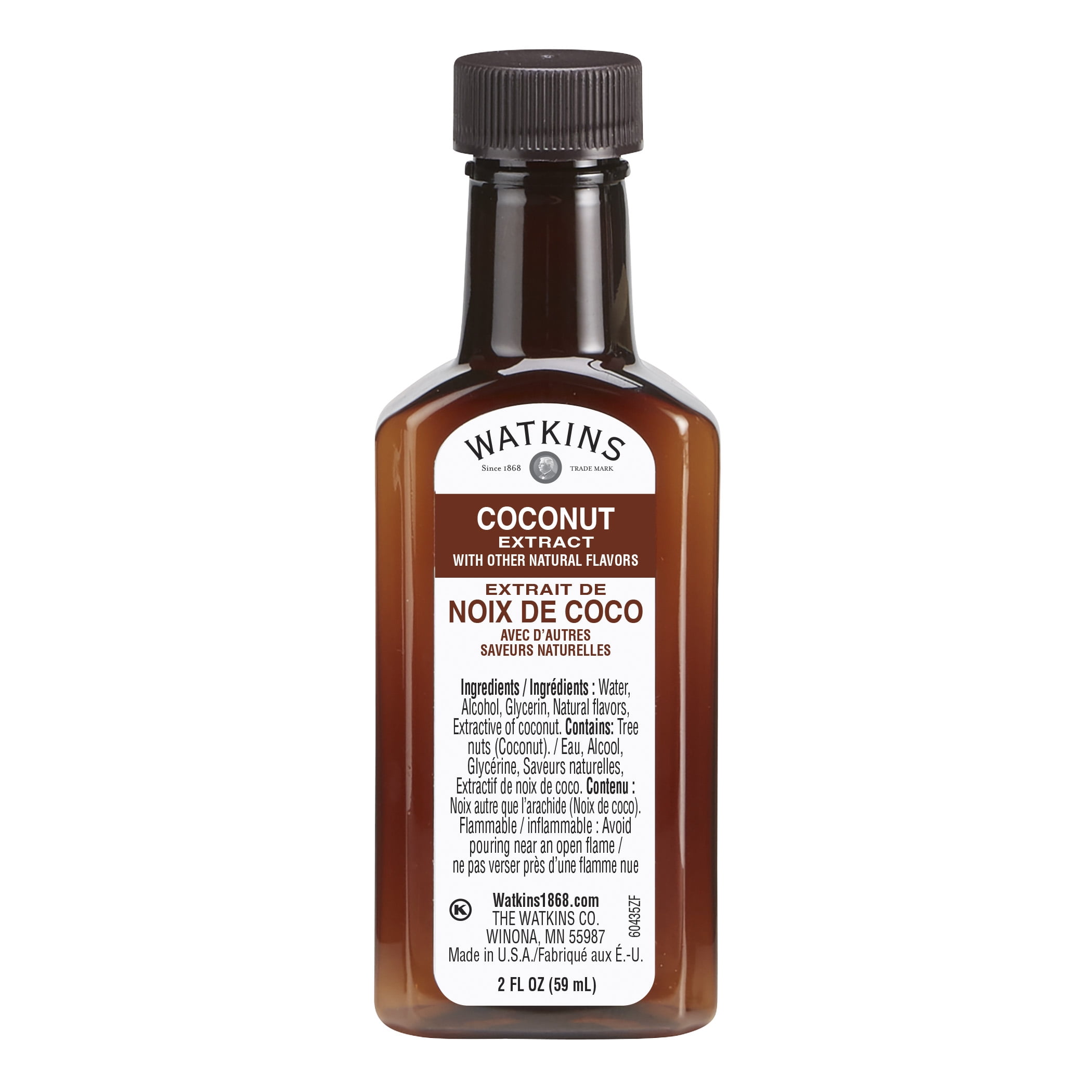 (2 pack) Watkins Coconut Extract with Other Natural Flavors, 2 fl oz (plastic container)