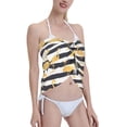 thumbnail image 4 of Bingfone Gold Flamingo Women's Sarong Swimsuit Cover Ups Bathing Suit Coverups Chiffon Beach Wrap Skirts, 4 of 7