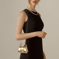 thumbnail image 3 of Monedero FALETO Mini Gold de cuero vegano para mujer Y2K, 3 of 9