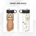 thumbnail image 3 of Yiaed Cute Sloth In Yoga Pose Tree Print Water Bottle with Straw Lid, Stainless Steel Double Wall Insulated Water Bottle | Leak-Proof and Spill-Proof Water Bottle, 3 of 8