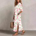 thumbnail image 5 of Lnmiateer Women Beach Vacation Swing Dress Collared 3/4 Sleeve Button‑Down Loose Fit With Side Pockets Casual Going‑Out Outfit, 5 of 7