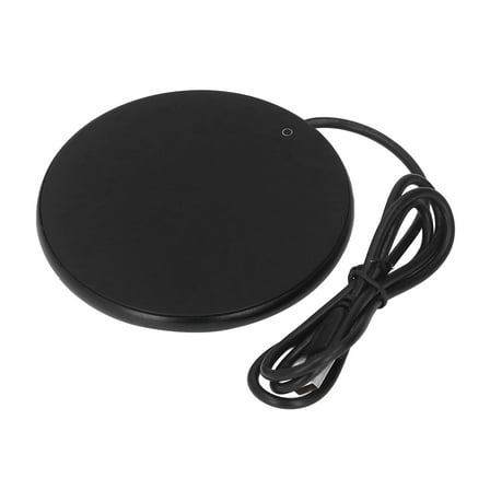 USB Candle Warmer, Thin Base Candle Warmer Plate Space?Saving? Tempered Glass For Office For Home? For Travelling Black