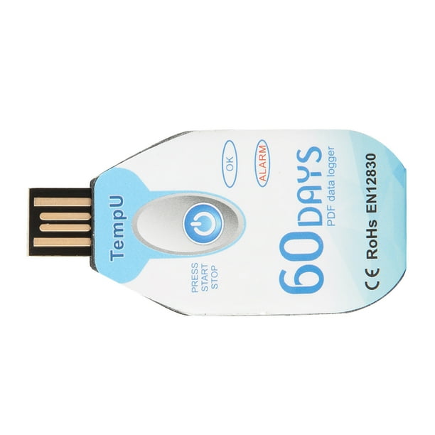 Registrador De Temperatura Y Humedad USB - 10000 Puntos, Informes PDF, Sin Software