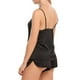 thumbnail image 2 of Conjunto de ropa de dormir para mujer Encantador chaleco con cuello en V, pantalones cortos, camisón, negro, XXL Jumpingount XX000231-42, 2 of 7
