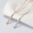 thumbnail image 3 of 6mm Roman Numerals Cz Pendant Men Women Titanium Steel Rose Gold/Silver Necklace, 3 of 7