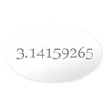 thumbnail image 1 of CafePress - Number Pi Sticker - Sticker (Oval), 1 of 1