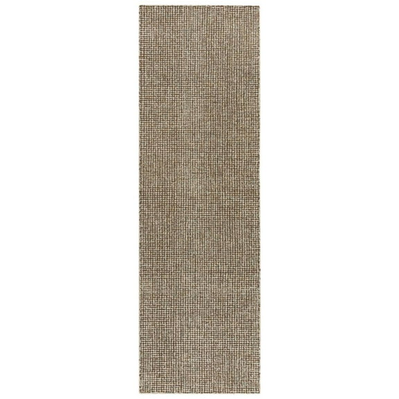 Alora Decor London 2'6" x 8' Solid Brown/Gray/Rust/Blue Hand-Tufted Area Rug