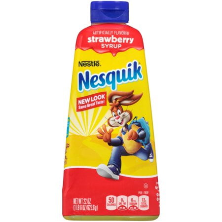 (6 Pack) NESQUIK Strawberry Syrup 22 oz. Bottle
