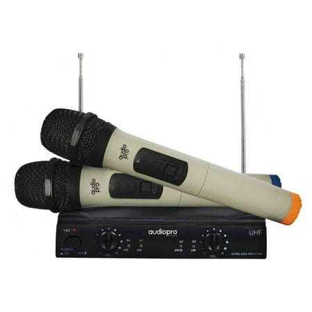 Kit 2 Microfonos Inalambricos Uhf 50Mts Audio Pro