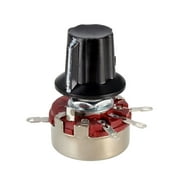 Uxcell WH118 100K Ohm Variable Resistors Rotary Carbon Film Potentiometer w Knobs