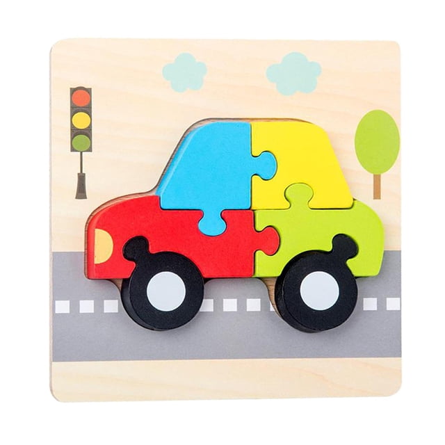 de madera colorido juega el desarrollo del niño de 1-4 años Coche Zulema Rompecabezas Montessori