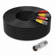 FITE ON 100ft Black BNC Video Power Cable Cord Compatible with Night Owl C-841-A10 1080P HD BNC systems