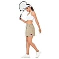 thumbnail image 5 of Little Donkey Andy Women's Athletic Golf Tennis Skort 16 Inches Build-in Shorts Sports Skirt with Pockets Khaki L, 5 of 7