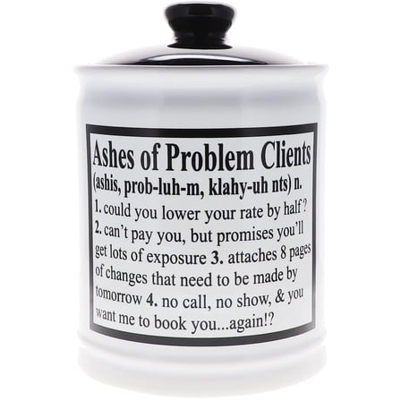 Cottage Creek Ashes of Problem Clients Ceramic Piggy Bank