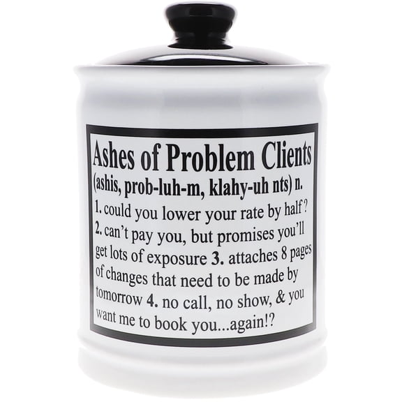 Cottage Creek Ashes of Problem Clients Ceramic Piggy Bank