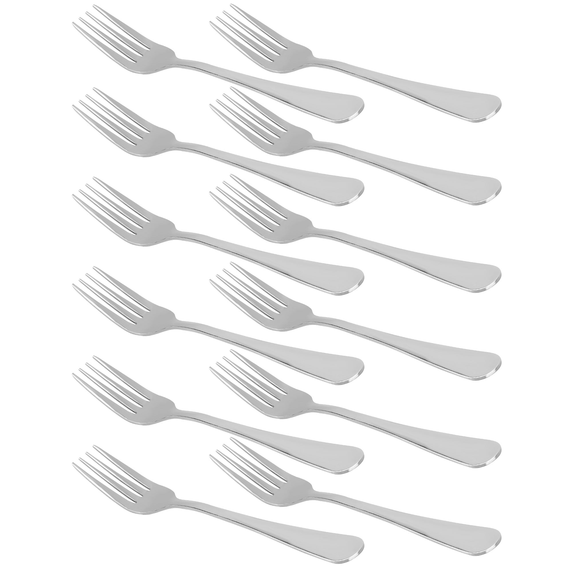 6 Piece Dessert Forks Tines Fruit Salad Fork Flatware Stainless Steel Mirror Polishing cutlery 6.50 Inch or 15 cm 