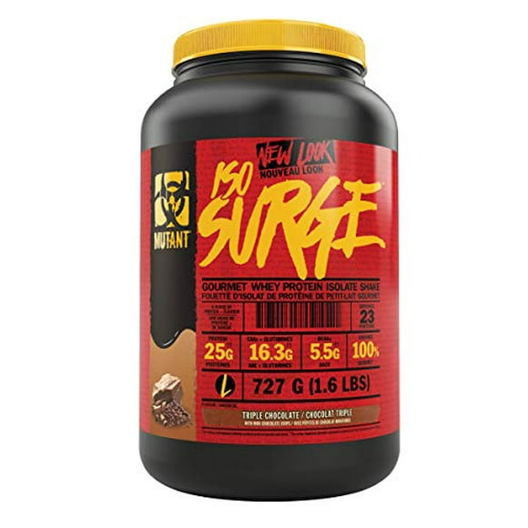MUTANT ISO SURGE | Pure whey protein Isolate powder, low carb, low fat, digestive enzyme boosted - Triple Chocolate - 727 g