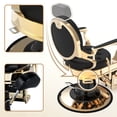 thumbnail image 5 of OmySalon Vintage Barber Chair All Purpose Heavy Duty, Hydraulic Recline Salon Beauty Styling Chair Retro, 360 Degree Swivel for Hair Stylist Tattoo, Round Base, Tufted Button, 5 of 10