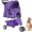 Purple, variant on BORGEBY 3-Wheel Pet Stroller,Small and Medium Dog Cat Foldable Stroller with Storage Basket Cup Holder for Daily Walks & Outdoor Use(Black)