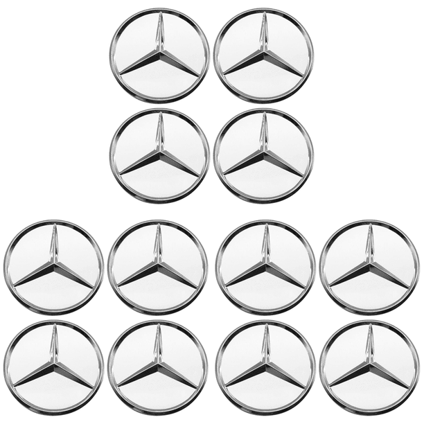 4 Uds Tapacubos Plateados Llantas 75MM Tapas Centrales Cubierta para Los Modelos