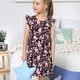 thumbnail image 4 of Balery Daisies Flowers Camisón de princesa para niñas, pijama de algodón con mangas abullonadas, suave y bonito.-Large, 4 of 6